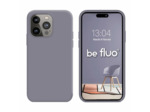 Coque Silicone Moxie BeFluo Fine et Légère pour iPhone 14 Pro, Intérieur Microfibre - Gris lavande