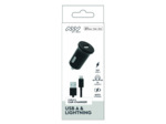 MYWAY PACK CHARGEUR VOITURE 12W + USB-A LIGHTNING NOIR
