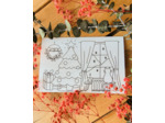 Carte à broder Noël - Noël à la maison