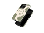 Smiley Vert Kaki | Coque de téléphone 3D 2en1 Ultra-résistante