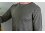 T shirt manches longues en lin bio homme - kaki