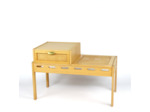 Banc en rotin années 80