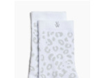 Chaussettes blanc et léopard argent - Tara - Vanessa Wu