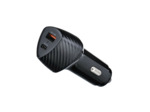 FORCELL F-ENERGY Chargeur adaptateur rapide carbone pour voiture USB-C20W + USB-A 18W 5A