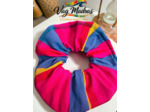 Chouchou / scrunchie en tissu madras multicolore (neuf)