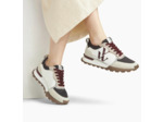 Baskets monogramme gris et bordeaux à semelle running -  Adèle - Vanessa Wu