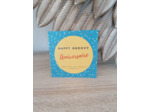 Carte "Happy groovy anniversaire" 11x11 cm