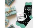 STC coffret mug et chaussettes"Copain comme cochon"
