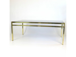 Table verre fumé années 70