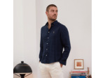 Chemise en lin bleu homme