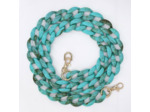 Chaine grosse maille avec pad universel - serie CAPRI -TURQUOISE 1.2M
