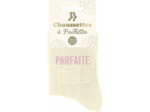 STC - Paire DE Chaussettes Paillettes Parfaite Femme, Beige à paillettes, 36-42