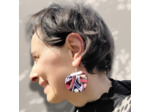 Boucles d'oreilles en tissu rondes "Kornati"