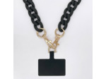 Chaine grosse maille avec pad universel - serie IBIZA - NOIR - 1.2M