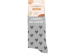 Chaussettes grises à paillettes "Copine de coeur"