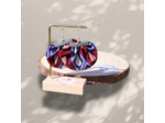 Boucles d'oreilles en tissu rondes "Kornati"