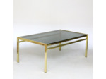 Table basse en verre et métal doré