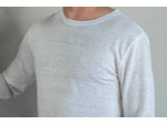 T shirt manches longues en lin bio homme - blanc