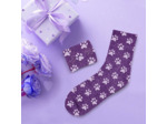STC, Chaussettes paillettes courtes - Violet Chat (taille unique 36-42)