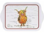 KIUB Mini Plateau avec des animaux - motif vache écossaise - mélamine de qualité - Taille Mini 14 * 21 CM