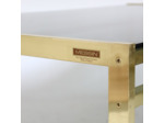 Table basse en verre et métal doré