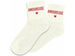 STC - Paire DE Chaussettes Paillettes Amoureuse Femme