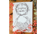 Carte à broder Noël - Goûter de Noël