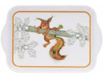 KIUB Mini Plateau avec des animaux - motif Ecureuil - mélamine de qualité - Taille Mini 14*21 CM