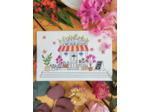 Carte à broder - Le petit marché aux fleurs