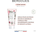 BERDOUES Crème mains femme, senteur florale 50ml