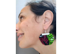Boucles d'oreilles en tissu rondes "Kornati"
