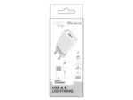 MYWAY PACK CHARGEUR SECTEUR 12W + CABLE USB-A LIGHTNING BLANC