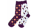 Chaussettes dépareillées - Aubergines et Pêches
