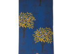Tissu wax motifs arbres bleu jaune