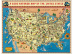 Cavallini Puzzle de 1000 pièces, carte des États-Unis (PZL/USMAP)
