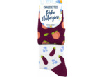 Chaussettes dépareillées - Aubergines et Pêches