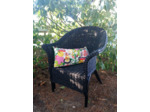 Fauteuil osier noir