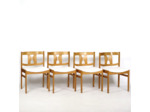 Série de quatre chaises en pin années 60