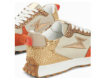 Baskets éclair beige et orange à semelle running -  Lunelle - Vanessa Wu
