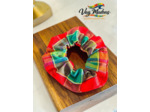 Chouchou / scrunchie en tissu madras multicolore (neuf)