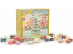 Yankee Candle Calendrier de l'Avent livre 2024 | 12 bougies votives | 12 bougies chauffe-plat | 1 bougeoir | Passport to the Holidays