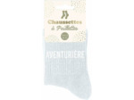 Chaussettes grises paillettes "Aventurière"