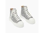 Baskets montantes glitter argenté à éclair – Alix – Vanessa Wu