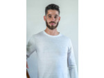 T shirt manches longues en lin bio homme - blanc