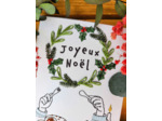 Carte à broder Noël - Goûter de Noël