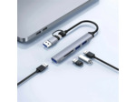 Hub Wiwu ZOLO Wi-HB003 5 en 1 Type-C & USB Gris