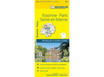 CARTE DEPARTEMENTALE ESSONNE, PARIS, SEINE-ET-MARNE