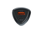 FORCELL F-ENERGY Chargeur adaptateur rapide carbone pour voiture USB-C20W + USB-A 18W 5A
