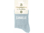 Chaussettes paillettes grises "Canaille"