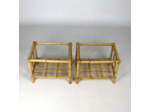 Paire de tables en rotin